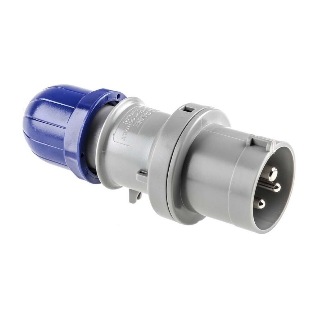 Scame 213.1633 3x16A Düz Fiş Mavi