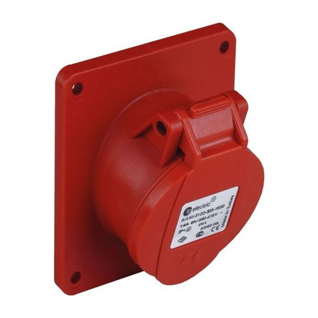 T-Plast 3107-309-1600 5x32A Eğik Makina Prizi