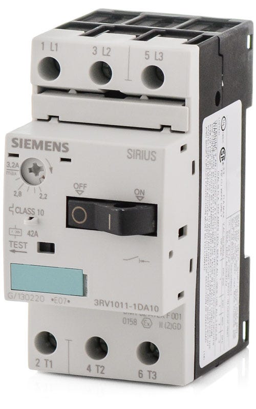 Siemens 3RV1011-1DA10 Motor Koruma Şalteri – 2,2-3,2 A