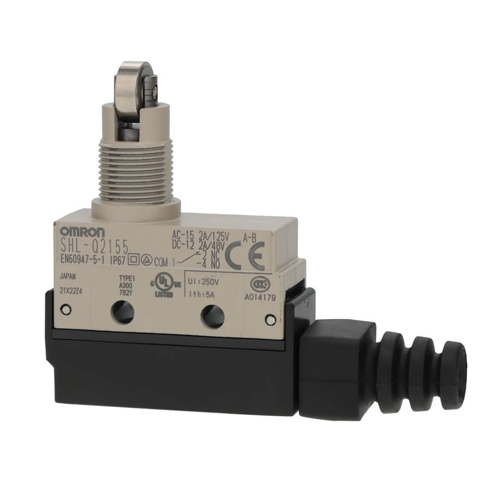 Omron SHL-Q2155 Eksen Micro Switch – Ters makaralı pim somunlu