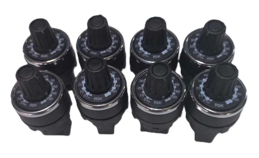 EMAS BPR05K 22 mm Panel Tipi Potansiyometre – 5 kΩ, tek tur, IP65