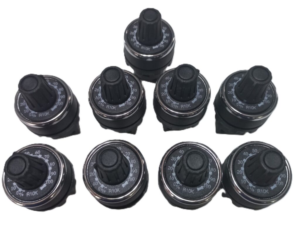 EMAS BPR10K 22 mm Panel Tipi Potansiyometre – 10 kΩ, tek tur, IP65