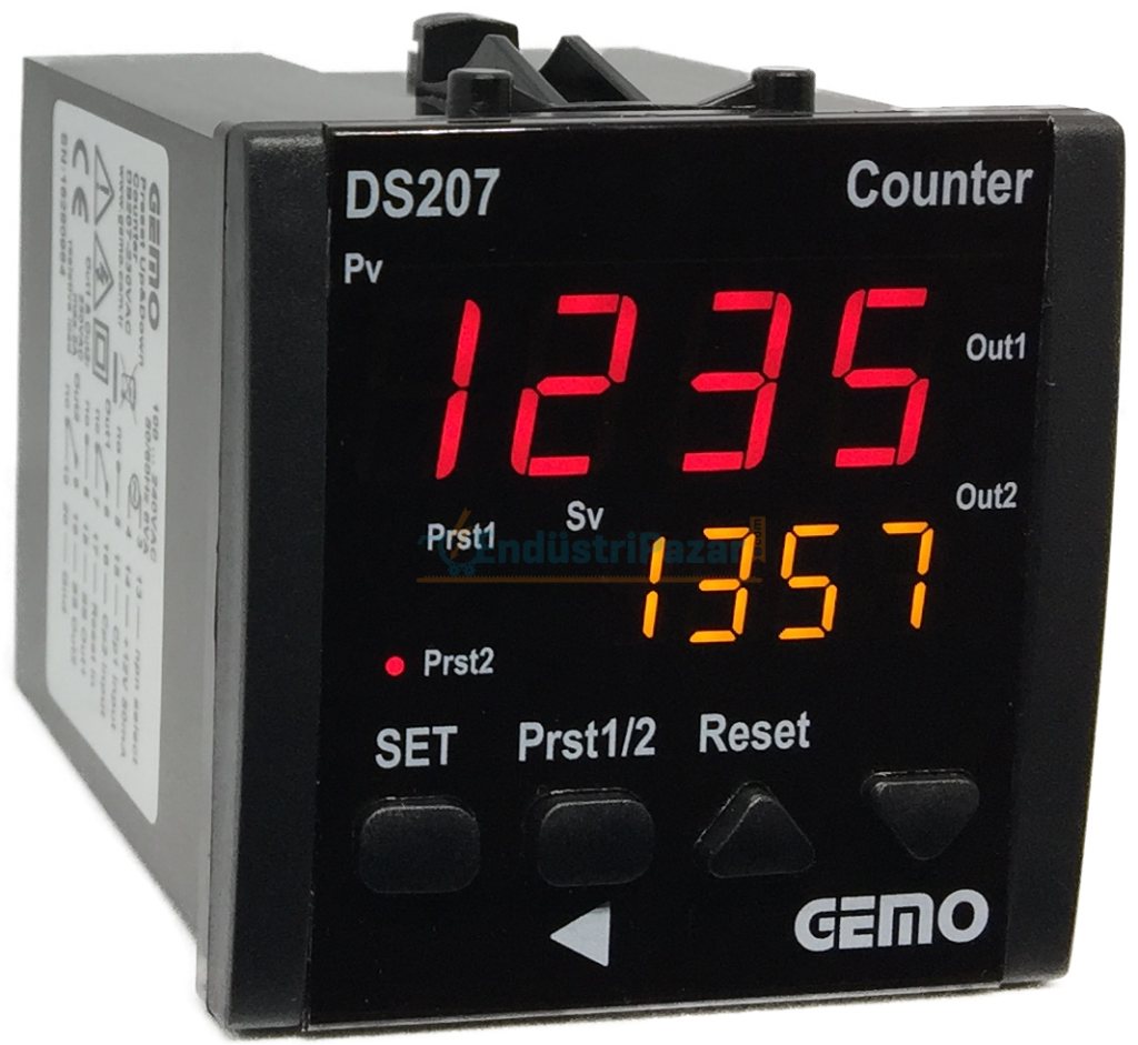 GEMO DS207-230VAC Dijital Sayıcı