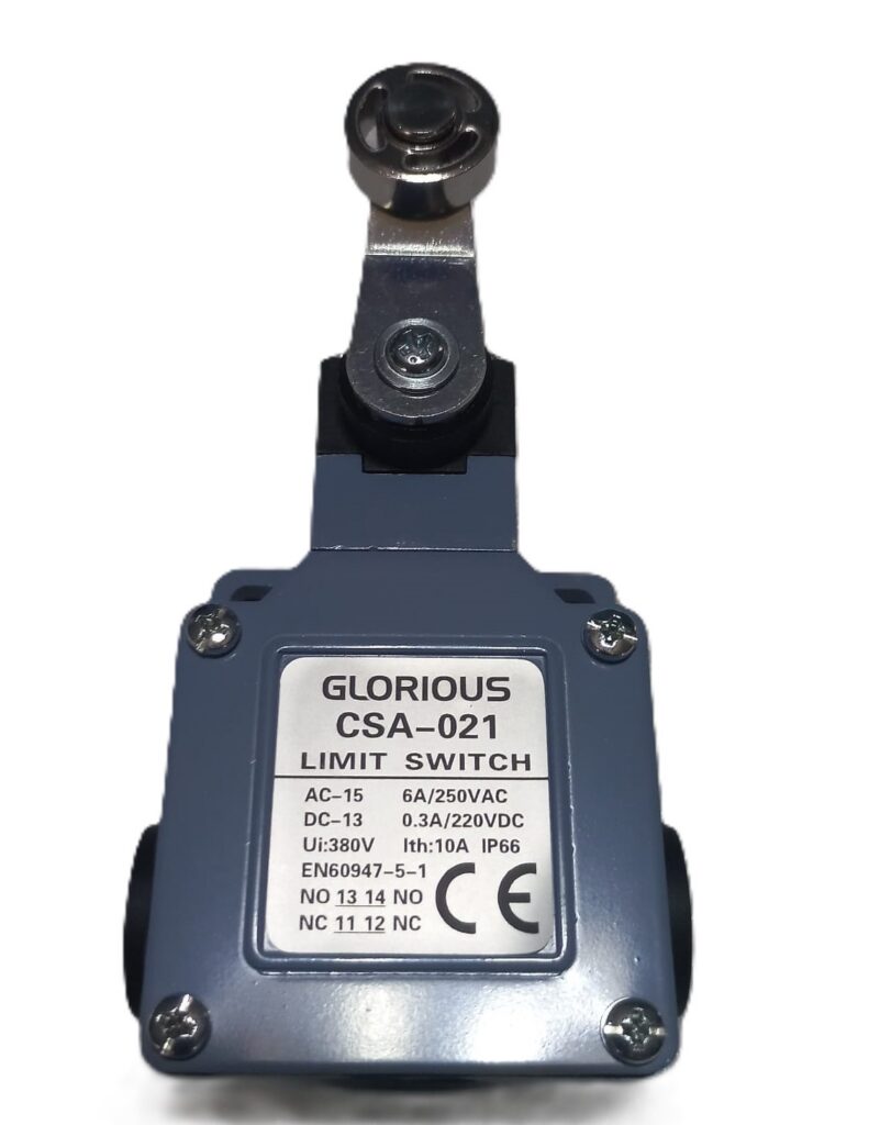 Glorious CSA-021 makaralı salınım kollu limit şalteri – 1NO+1NC, IP65