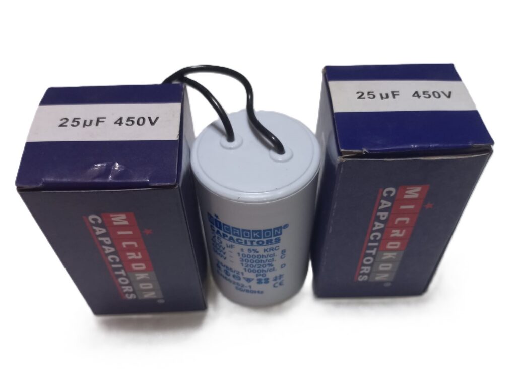 Microkon 25 µF 450V Motor İşletme Kondansatörü – Daimi