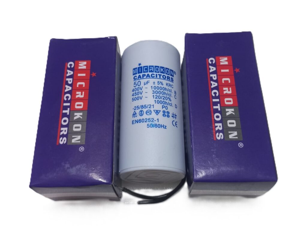 Microkon 50 µF 450V Motor İşletme Kondansatörü – Daimi