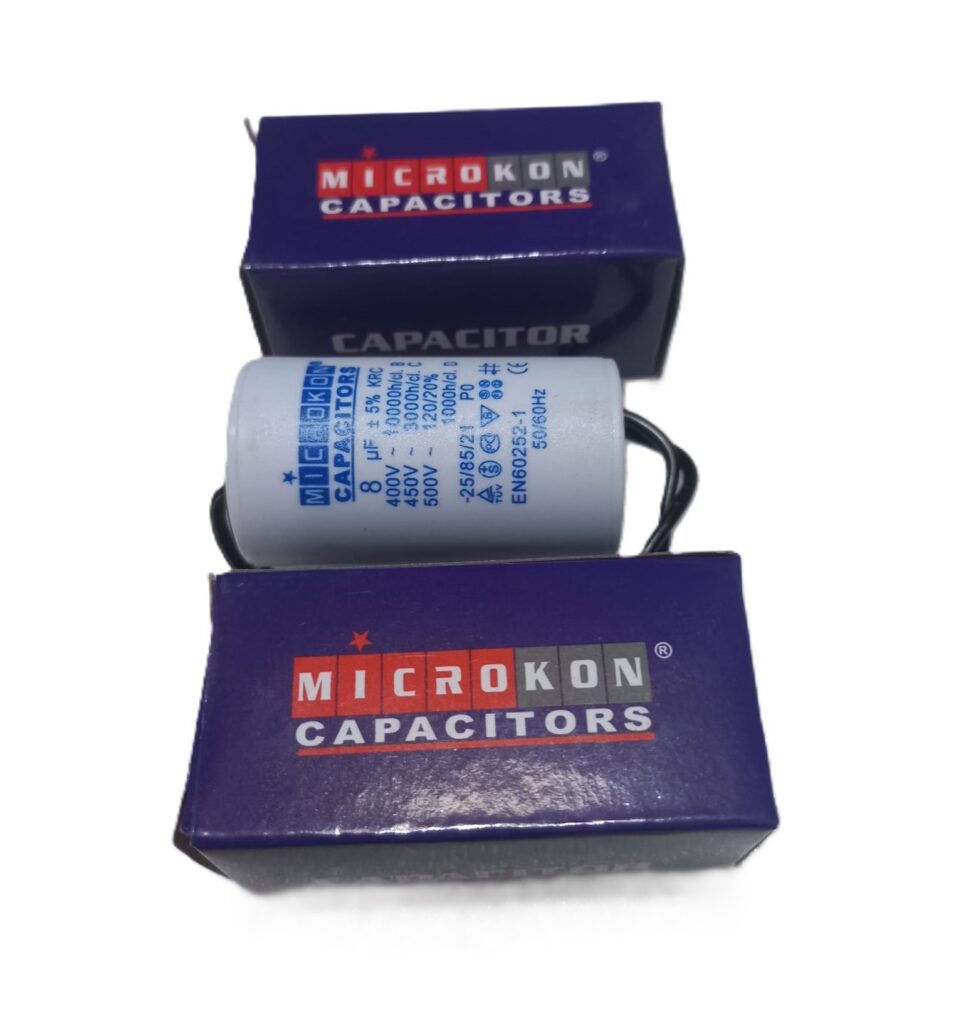 Microkon 8 µF 450V Motor İşletme Kondansatörü – Daimi