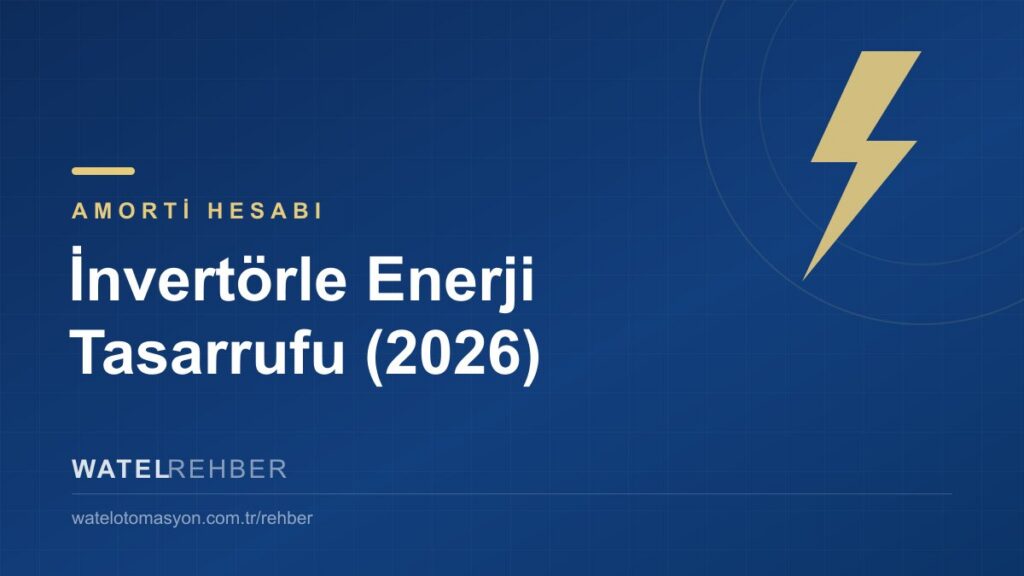 Fan ve Pompada İnvertör Yatırımı: Enerji Tasarrufu ve Amorti Hesabı (2026)