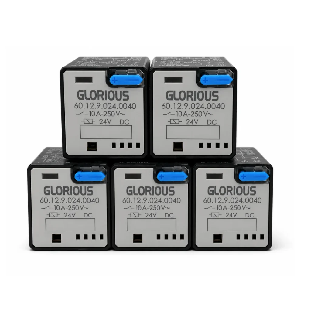 60.12.9.024.0040 24V DC 10A DPDT 8 Pin Kontak Röle