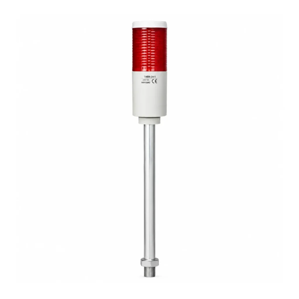 TWBN-24-1 Kırmızı İkaz Lambası – 24VDC, Ø55mm, Sirenli