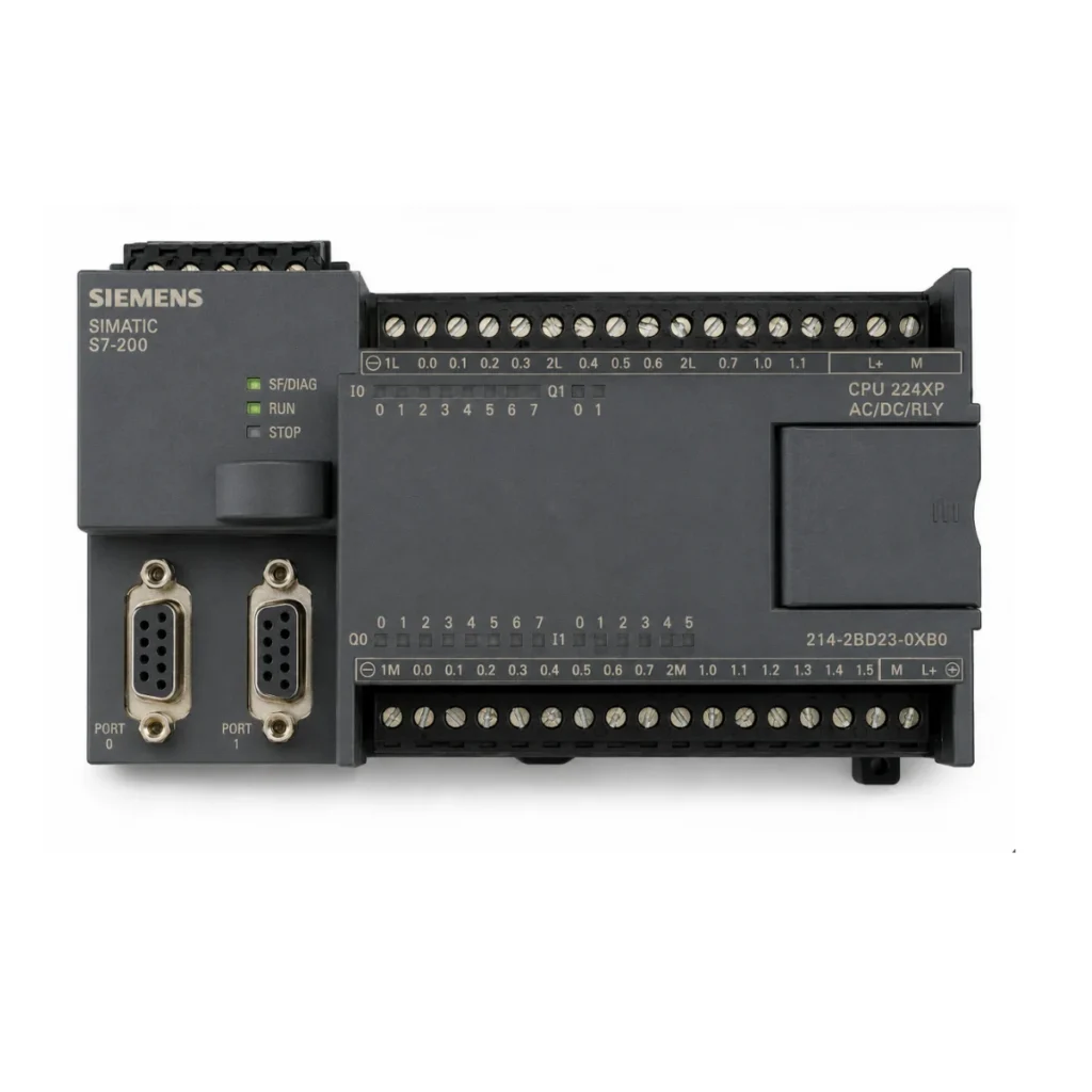 Siemens SIMATIC S7-200 CPU 224XP kompakt PLC – 14 giriş / 10 çıkış, entegre analog G/Ç, DC/DC/DC