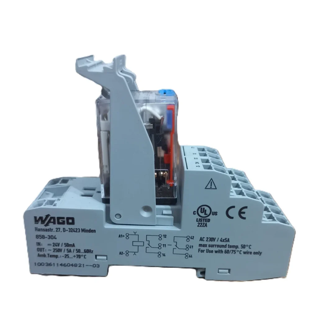 858-504 24VAC 4 Kontaklı 5A Röle Modülü + Soket