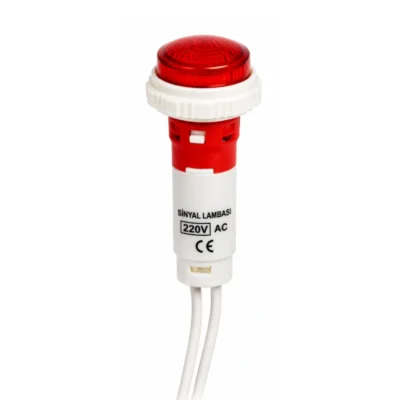 10mm AD22E-005R 220V Kırmızı LED Sinyal Lambası