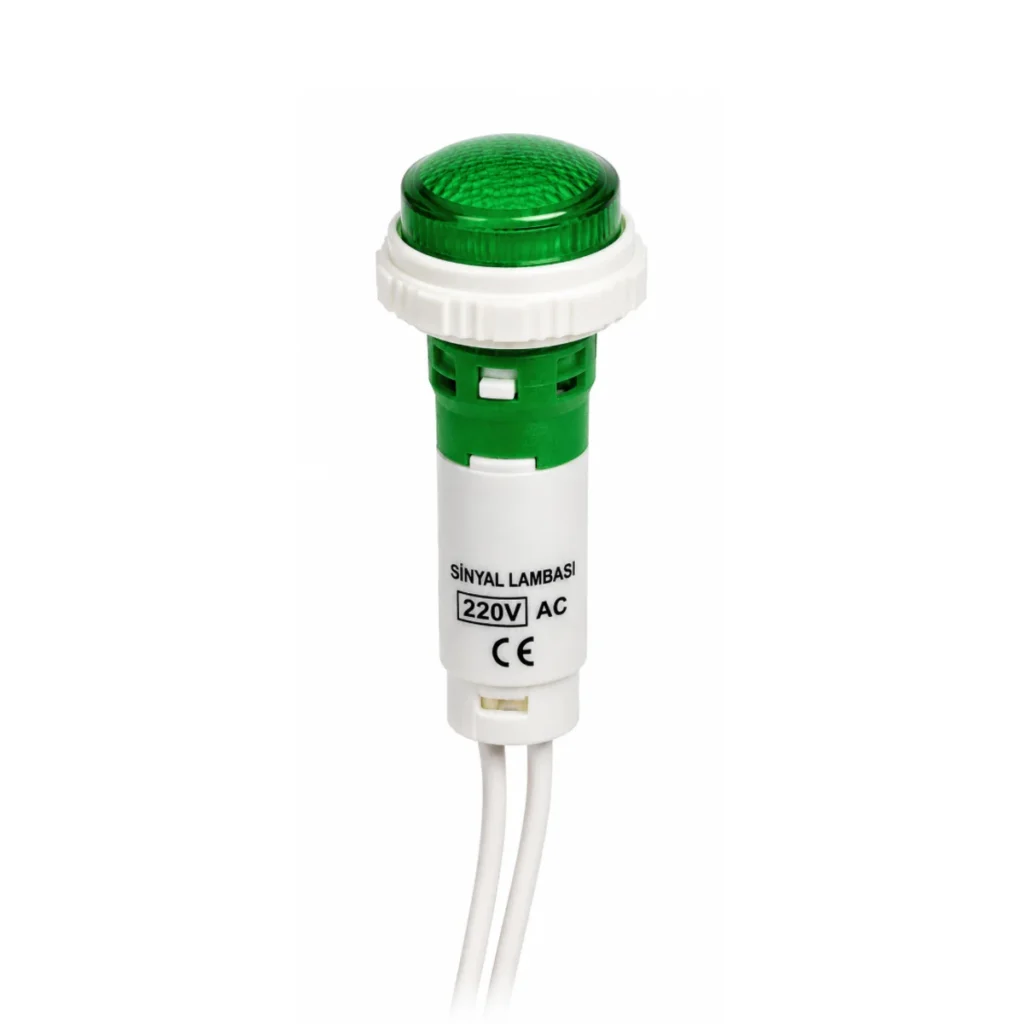 10mm AD22E-005G 220V Yeşil LED Sinyal Lambası