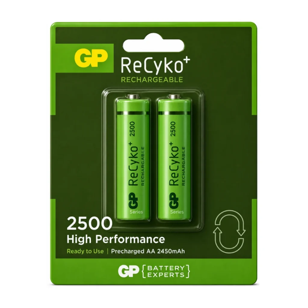 GP ReCyko AA 2500mAh Şarj Edilebilir Kalem Pil – 2’li