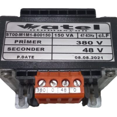 Watel 380V / 48V 150VA Bakır Sargılı Kumanda Trafosu