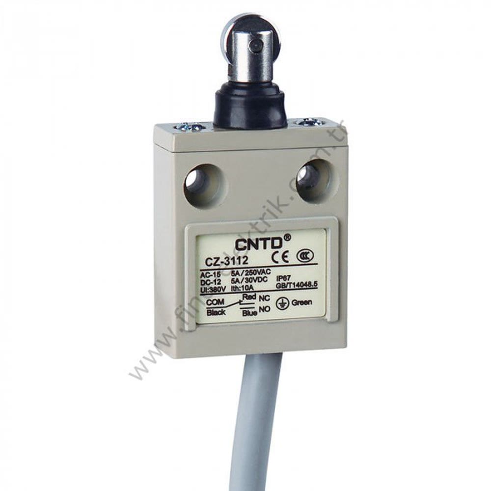 CNTD CZ-3112 Kauçuk Korumalı Düz Makaralı Pim Limit Switch IP67