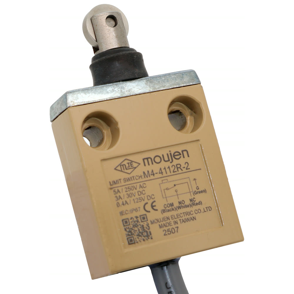 Moujen M4-4112 Kauçuk Korumalı Düz Makaralı Pim Limit Switch 1CO 5A 250VAC