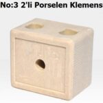 Mutlusan No:3 2’li Porselen Klemens