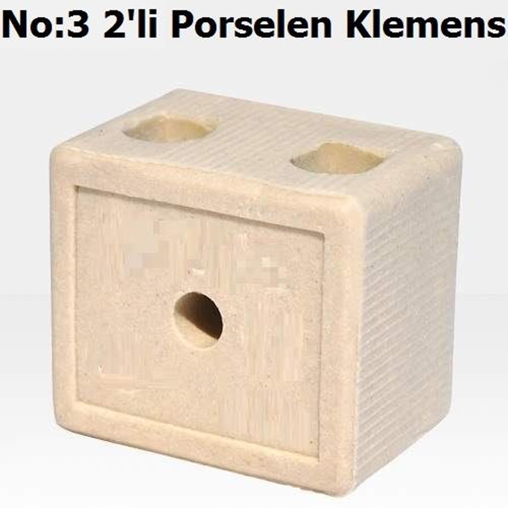 Mutlusan No:3 2’li Porselen Klemens