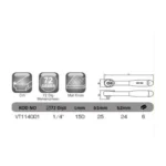 Vip-Tec VT114001 1/4″ 72 Diş Profesyonel Cırcır Kolu