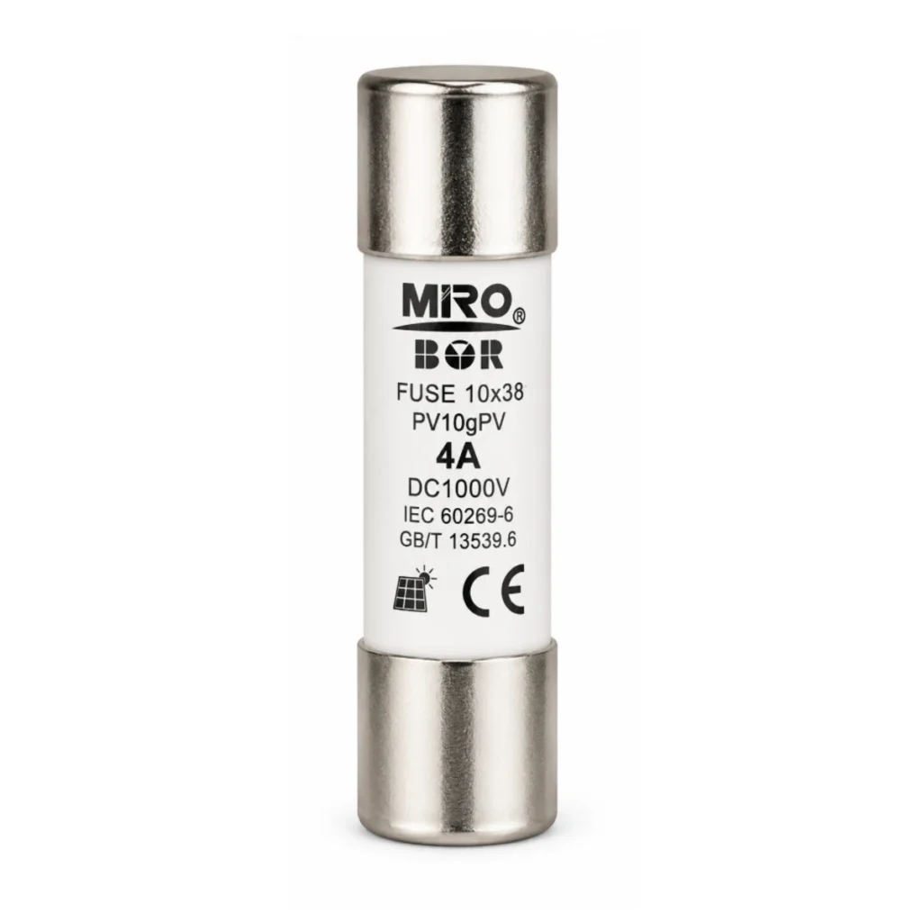 Miro Bor PV10gPV 4A 10×38 DC1000V Fotovoltaik Silindirik Sigorta