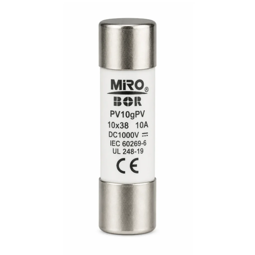 Miro Bor PV10gPV 10A 10×38 DC1000V Fotovoltaik Silindirik Sigorta