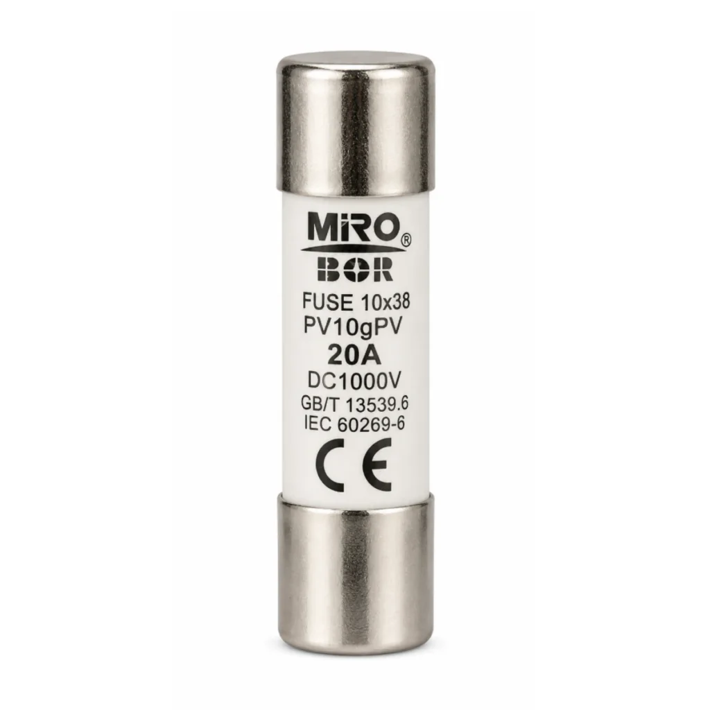 Miro Bor PV10gPV 20A 10×38 DC1000V Fotovoltaik Silindirik Sigorta