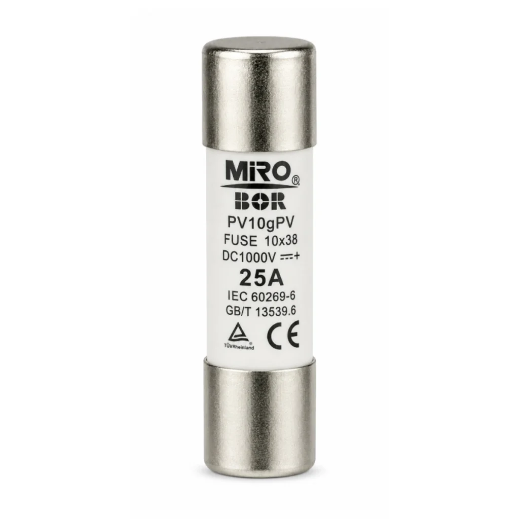 Miro Bor PV10gPV 25A 10×38 DC1000V Fotovoltaik Silindirik Sigorta