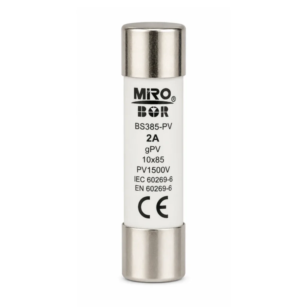 Miro Bor BS385-PV 2A gPV 10×85 PV1500V Fotovoltaik Silindirik Sigorta