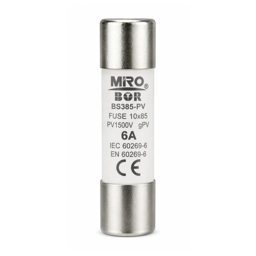 Miro Bor BS385-PV 6A gPV 10×85 PV1500V Fotovoltaik Silindirik Sigorta