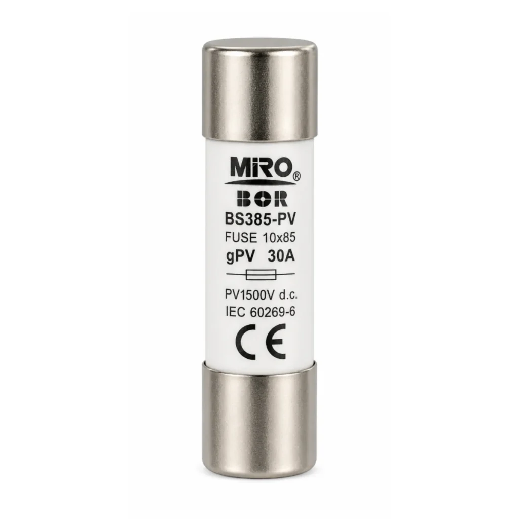 Miro Bor BS385-PV 30A gPV 10×85 PV1500V Fotovoltaik Silindirik Sigorta