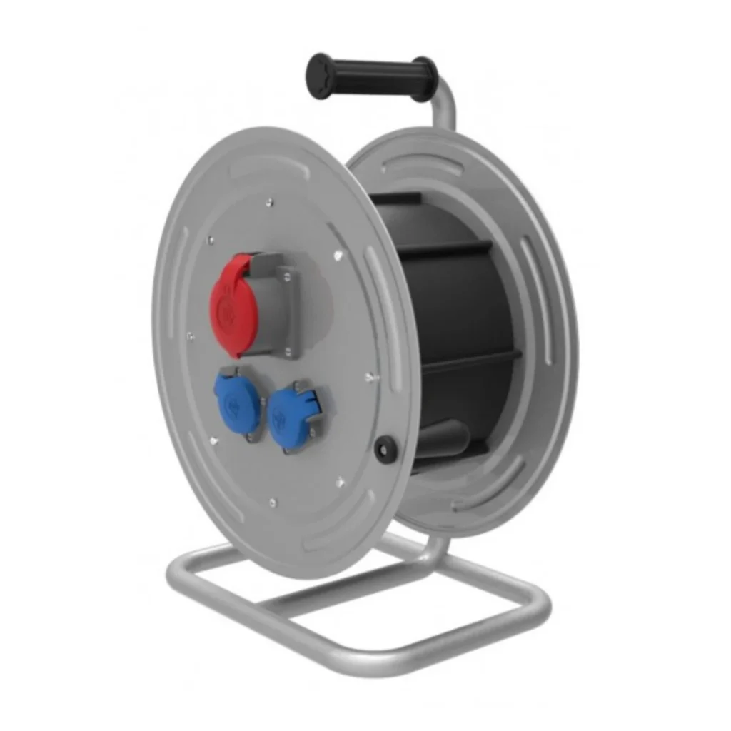 Bemis BM4-5203-1060 Metal Kablo Makarası (40m Kapasiteli, 3 Prizli)