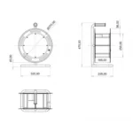 Bemis BM4-5203-1060 Metal Kablo Makarası (40m Kapasiteli, 3 Prizli)