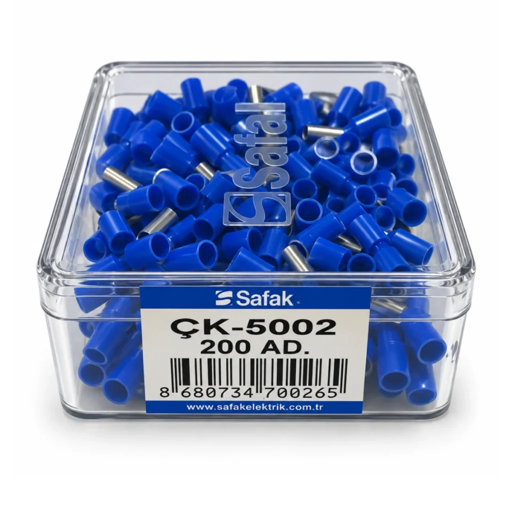 ÇK-5002 1,50–2,50 mm² M5 Çatal Tip İzoleli Kablo Ucu