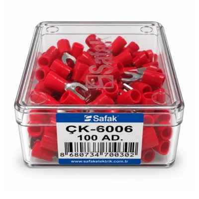 ÇK-6006 4,00–6,00 mm² M6 Çatal Tip İzoleli Kablo Ucu
