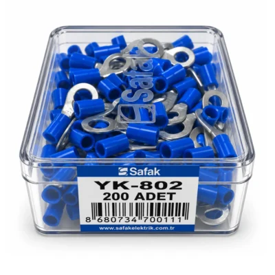 YK-802 1,50–2,50 mm² M8 Yuvarlak Tip İzoleli Kablo Ucu