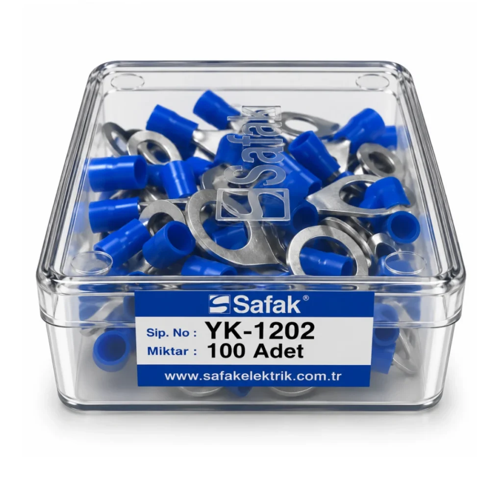 YK-1202 1,50–2,50 mm² M12 Yuvarlak Tip İzoleli Kablo Ucu
