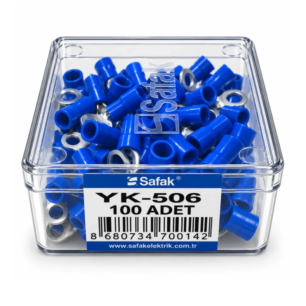 YK-506 4,00–6,00 mm² M5 Yuvarlak Tip İzoleli Kablo Ucu