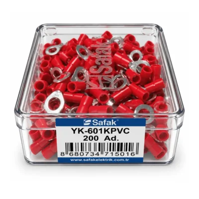 YK-601KPVC 0,50–1,50 mm² M6 Yuvarlak Tip İzoleli Kablo Ucu