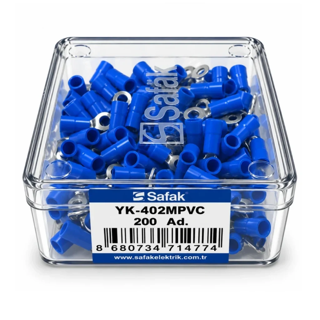 YK-402MPVC 1,50–2,50 mm² M4 Yuvarlak Tip İzoleli Kablo Ucu