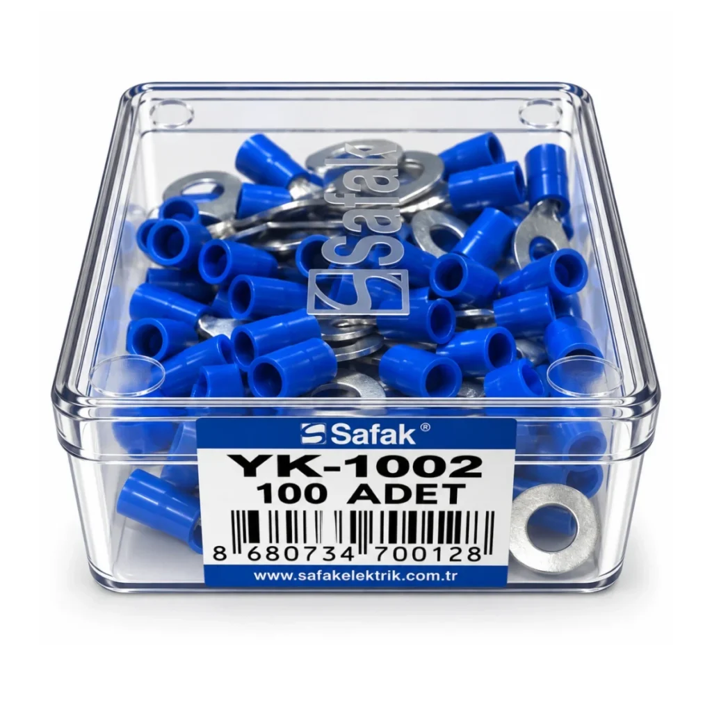 YK-1002 1,50–2,50 mm² M10 Yuvarlak Tip İzoleli Kablo Ucu