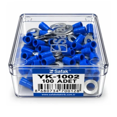 YK-1002 1,50–2,50 mm² M10 Yuvarlak Tip İzoleli Kablo Ucu
