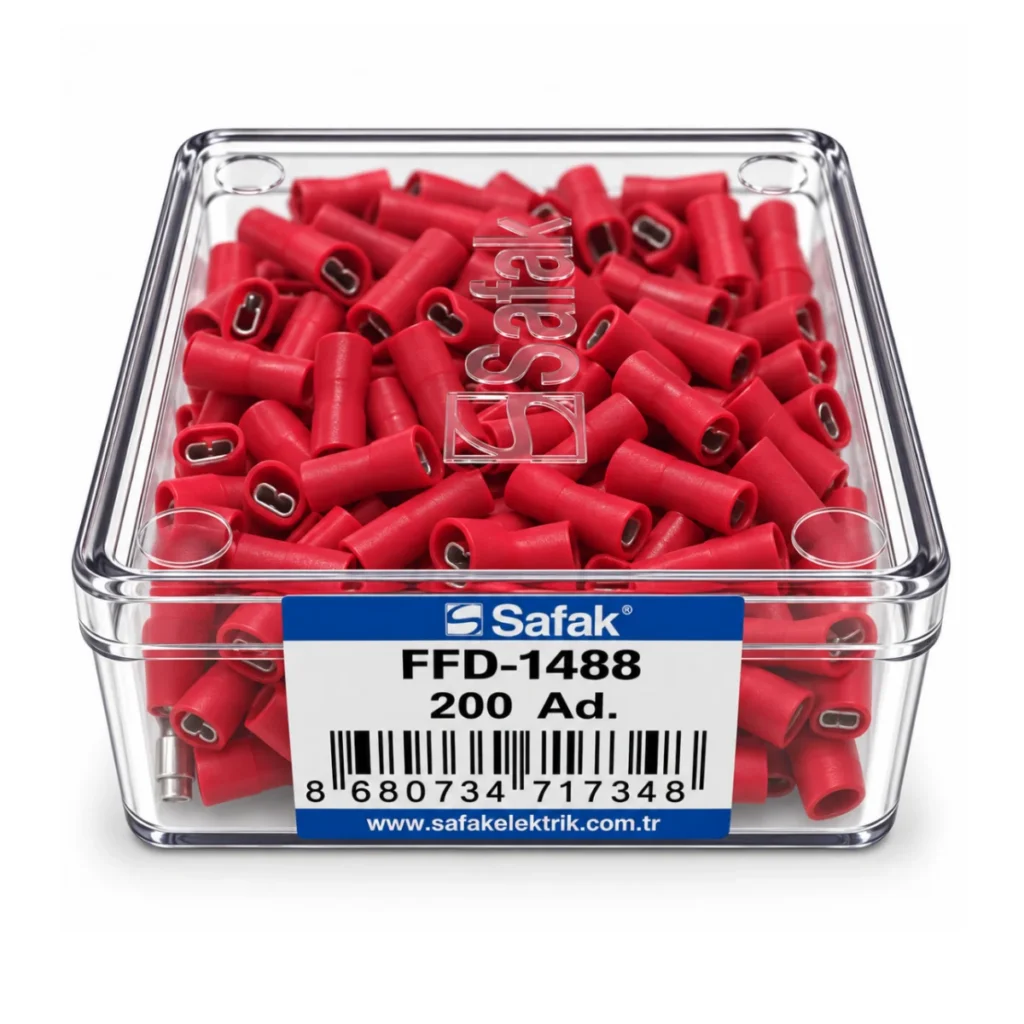 FFD-1488 0,50–1,50 mm² Tam İzoleli Dişi Faston Kablo Ucu
