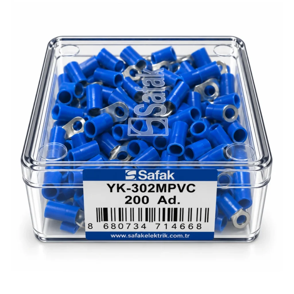 YK-302MPVC 1,50–2,50 mm² M3 Yuvarlak Tip İzoleli Kablo Ucu
