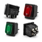 220V LED Işıklı 0-1 Rocker Anahtar 30A 250V 4 Pin DPST IP67