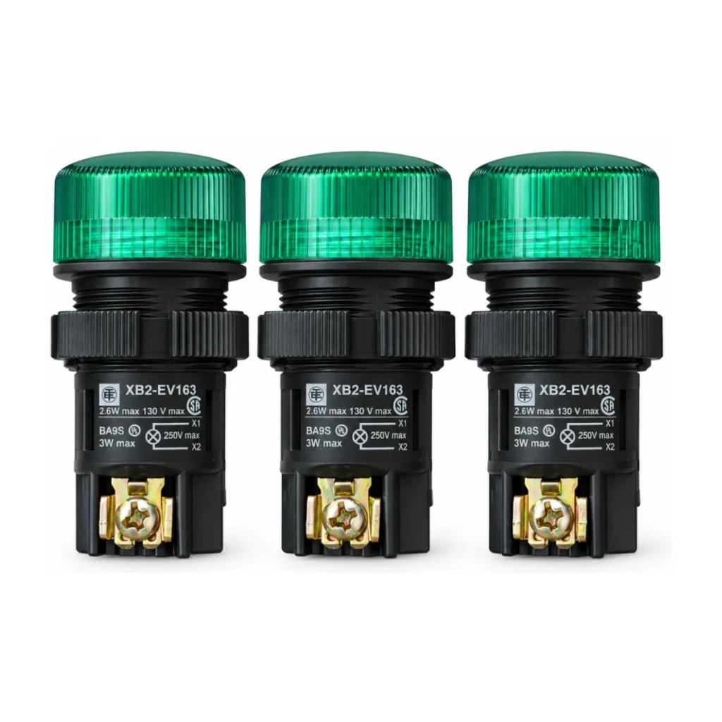 XB2-EV163 Ba9 ampül takılan Yeşil Sinyal Lambası