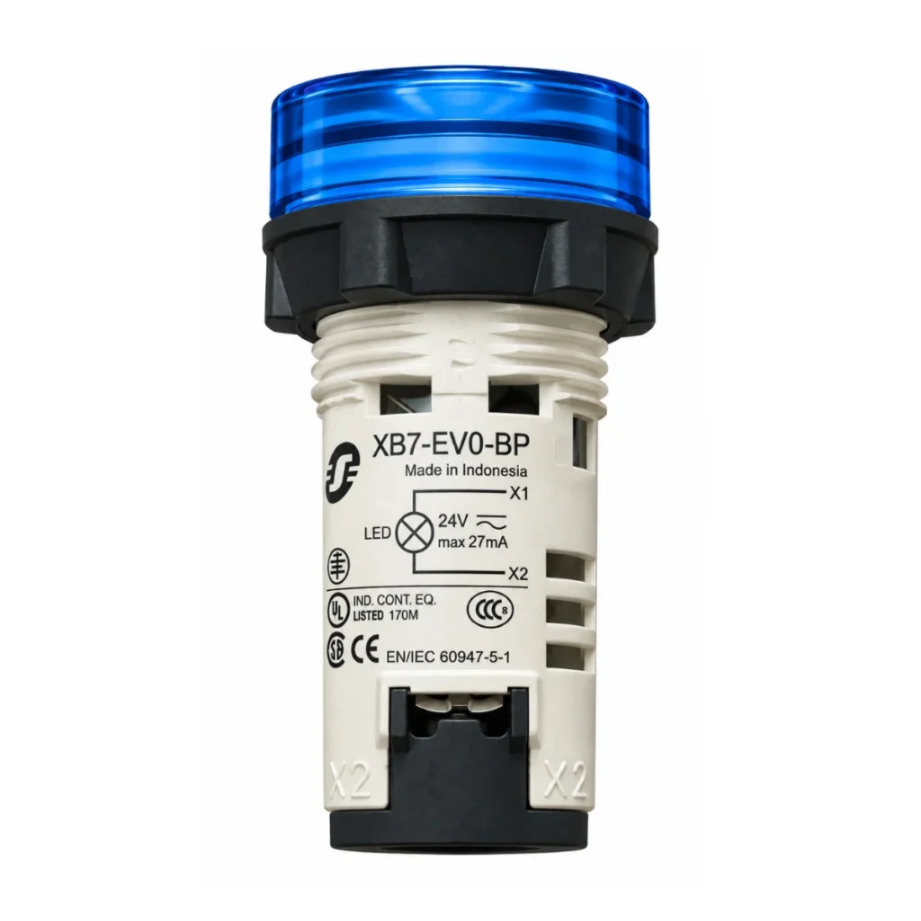 XB7-EV0-BP 24V LED Mavi Pano Sinyal Lambası