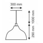 Dekoratif Sarkıt Armatür – E27, 300×290×1000 mm