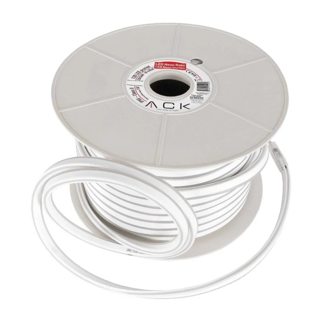 LED Neon Hortum – 220V, Amber, 7,5W/m, IP65, 50m